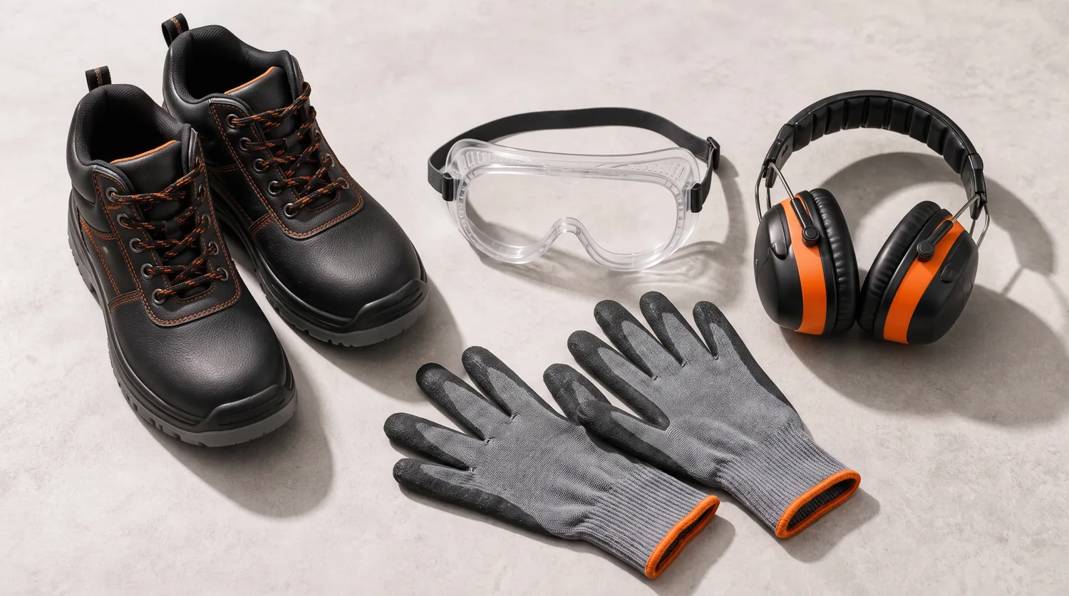 Calzado, guantes, antiparras y protección auditiva
